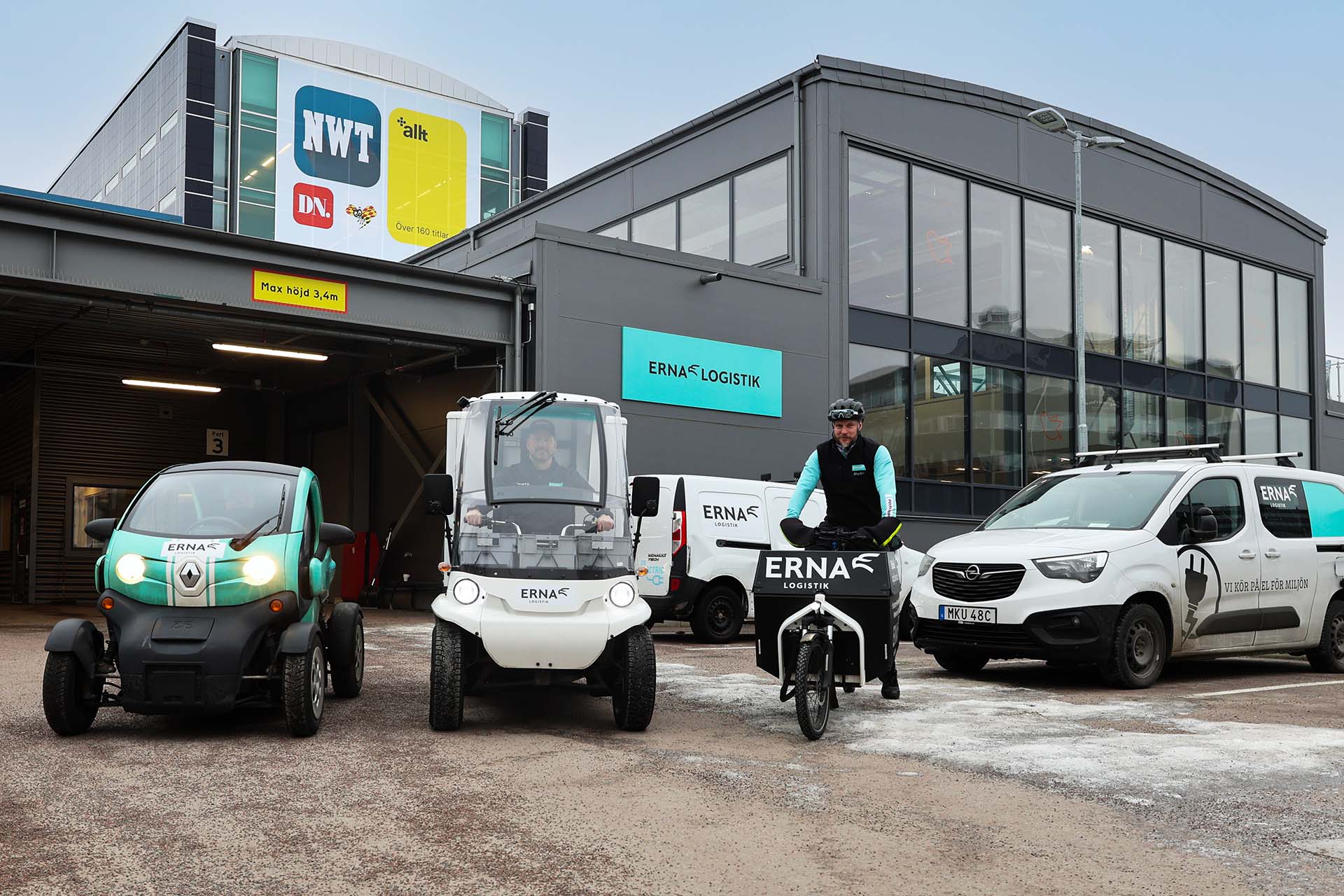 Erna-logistik-transportmedel redo för jobb